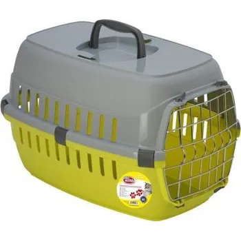 přepravka pro zvíře Přepravka s kovovými dvířky žlutá