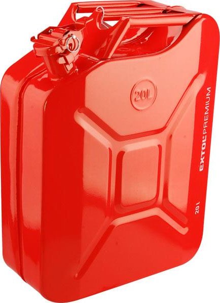 EXTOL kanystr ocelový na benzín, 20l, EXTOL PREMIUM (8863200)