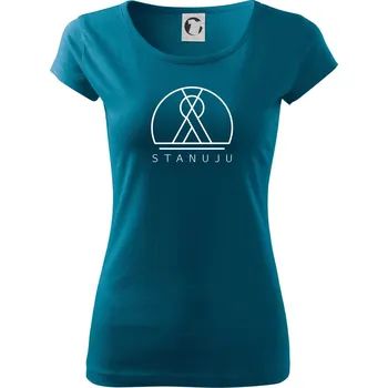 Dámské tričko Ikona - stanuju - Dámské triko Pure - S ( Petrolejová )