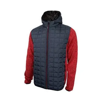 Pánská mikina Lambeste COMBI pletený fleece bunda (JM901) Barva: antracit/červená, Velikost: 3XL