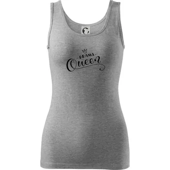 Dámské tričko Drama queen - psací - Dámské tílko - XL ( Tmavě šedý melír )