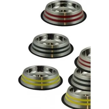 Miska pro psa Nerezová miska - dva barevné pruhy - 2,6 l