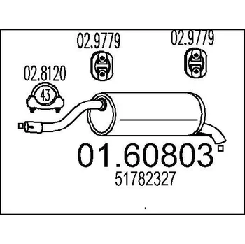 Auto-moto Zadní tlumič výfuku MTS 01.60803
