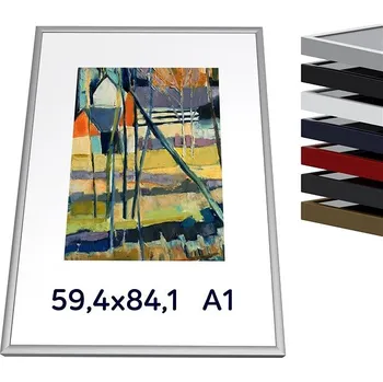 Rám na obraz THALU Kovový rám 59,4x84,1 A1 cm Černá