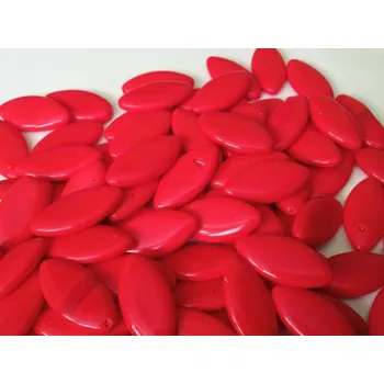 Dětské navlékací korálky Skleněné korálky Jablonec - Červené listy ll. jakost, 115g