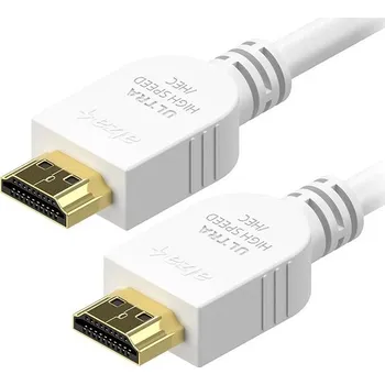 Datový kabel AlzaPower Core Premium HDMI 2.1 High Speed 8K 5m bílý