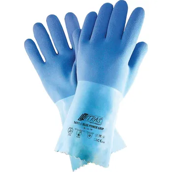 Rukavice na úklid NITRAS Rukavice proti chemikáliím BLUE POWER GRIP Velikost: 10"