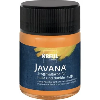 Speciální výtvarná barva Kreul Barva na světlý a tmavý textil JAVANA 50 ml ORANŽOVÁ
