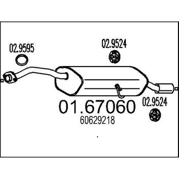 Auto-moto Zadní tlumič výfuku MTS 01.67060