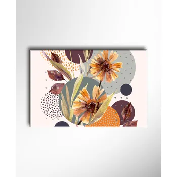 Malvis ® Obraz Akvarelové květiny a tvary ROZMĚR (šířka x výška): jednodílný obdélník 90x60 cm