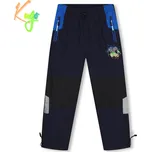 Chlapecké šusťákové kalhoty, zateplené - KUGO DK7131, tmavě modrá Barva: Modrá tmavě, Velikost: 146