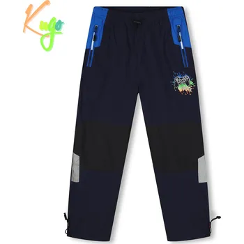 Chlapecké kalhoty Chlapecké šusťákové kalhoty, zateplené - KUGO DK7131, tmavě modrá Barva: Modrá tmavě, Velikost: 146