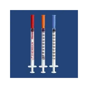 Injekční stříkačka Chirana Inzulínová stříkačka s jehlou jednorázová 0,5 ml, U100, 0,33 x 12 mm, 29G x 1/2", 100 ks