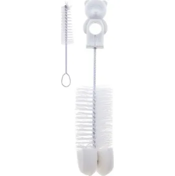 Bryndák Canpol babies Kartáč na čištění láhví s hubkou Barva: Bílá