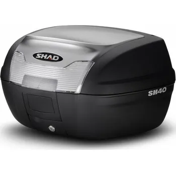 Motodoplněk Shad Vrchní kufr na motorku s barevným krytem SH40 stříbrná