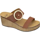 Scholl dámský pantofel Malibu wedge hnědý Velikost: 36