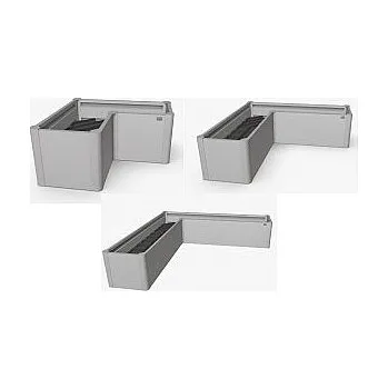 Truhlík Biohort Truhlík Belvedere MINI L 45 cm (stříbrná metalíza) 102 x 102 cm (7 krabic)