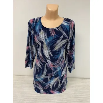 Dámská tunika dámské halenky, Barva Modrá, Velikost XXXL 54, Materiál 98% Polyester 2% Lycra