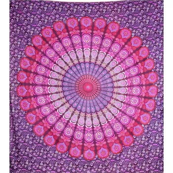 Přehoz na lůžko Přehoz mandala fialovo růžový var.: dvoupostel