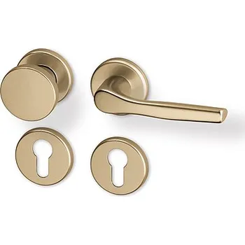 Dveřní kování AC-T SERVIS Dveřní klika MONET bronz - kulatá rozeta Provedení kliky: Koule/klika - pravá, Mechanizmus rozety: Plastová konstrukce