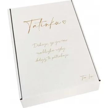 Dárková krabička s gravírováním VĚNOVÁNÍ, pro tatínka Text: Text z obrázku, Velikost krabičky: A4