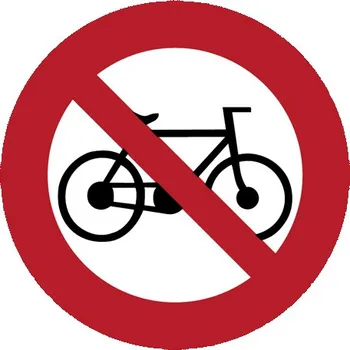 Značka Zákaz vjezdu s kolem, samolepicí fólie, Ø 200 mm