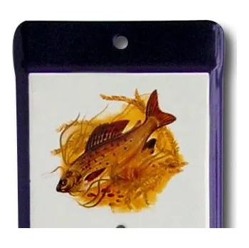 Domácí teploměr Venkovní teploměr smaltovaný, Modrobílý 500 x 95 mm, Motiv Lipan