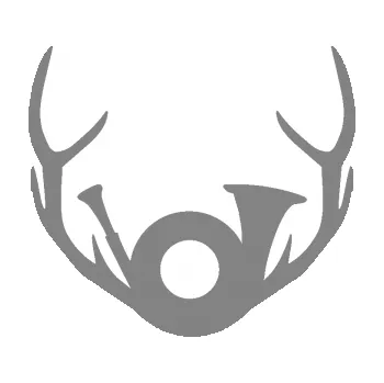 Samolepící dekorace SAMOLEPKA Myslivost 001 pravá parohy a lesní roh (17 - šedá) NA AUTO, NÁLEPKA, FÓLIE, POLEP, TUNING, VLASTNÍ TEXT, TISK, AUTOSAMOLEPKY.cz, POLEPY, OBRÁZEK, LOGO, SAMOLEPKY