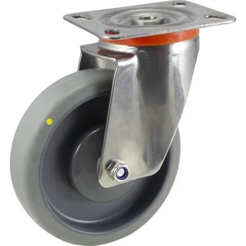 Pojezdové kolečko Nerezové pryžové antistatické pojezdové kolo 8470-UFP-A 080 P62 INOX