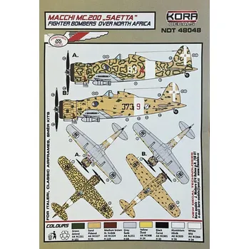Plastikový model 1/48 Decals MC.200 Fighter Bombers over N.Africa