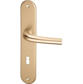 Dveřní kování AC-T SERVIS Dveřní klika ANNA bronz - oválné štítové kování 90 mm Provedení štítu: Koule/klika - pravá