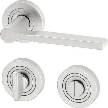 Dveřní kování AC-T SERVIS Dveřní klika HELENA matný nikl - kulatá rozeta Provedení kliky: vč. rozety WC, Mechanizmus rozety: Kovová konstrukce