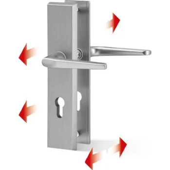 AC-T SERVIS Prodlužovací sada pro bezpečnostní kování ATLAS efekt nerez - pro tloušťku dveří do 70 mm Provedení štítu: Koule/klika - levá