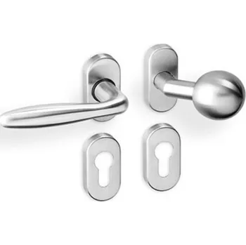 AC-T SERVIS Dveřní klika CINA nerez - oválná rozeta Provedení kliky: Koule/klika - levá