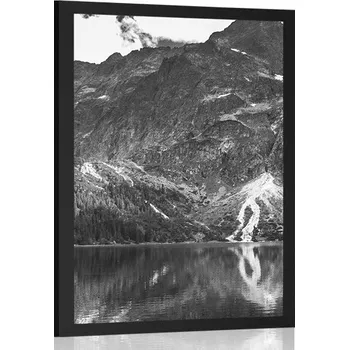 Plakát Dovido Plakát Mořské oko v Tatrách v černobílém provedení