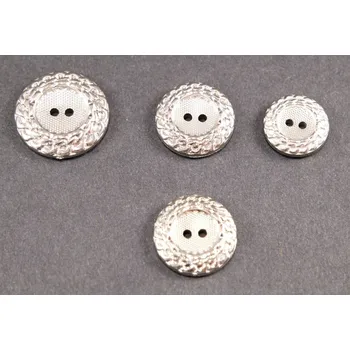 Knoflík Stříbrný knoflík s věnečkem - stříbro - průměr 2,2cm