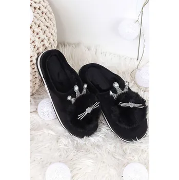 Dívčí bačkory DoAndBe Papuče s korunkou W103B Velikost: 38 - 39