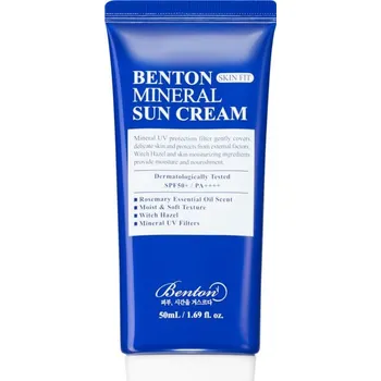 Pleťový krém Benton Skin Fit Mineral minerální opalovací fluid na obličej SPF 50+ 50 ml
