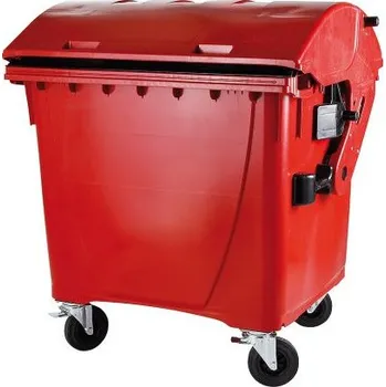 Popelnice Plastový kontejner 1100 l červený (Popelnice)