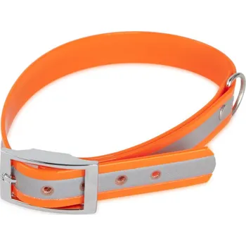 Obojek pro psa Firedog BioThane obojek Basic Reflect 25 mm 65-73 cm Barva: Oranžová