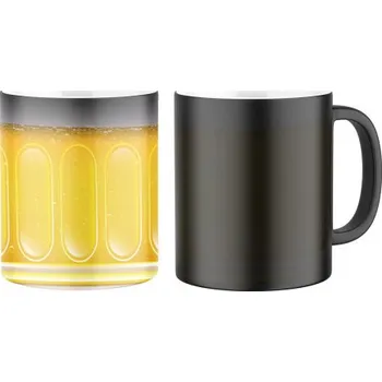 Magický keramický hrnek s potiskem Orosený půllitr "Skleněný" celopotisk