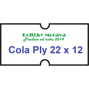 Speciální papír Cenová etiketa Cola Ply 22x12 bílá cena za: 42 ks v kartonu