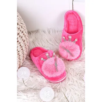 Dívčí bačkory DoAndBe Papuče s korunkou W103RO Velikost: 36 - 37