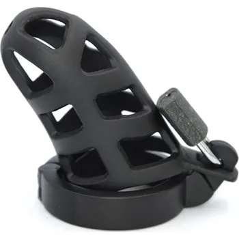 Pás cudnosti Mister B Steel Black Brutal Chastity Cage