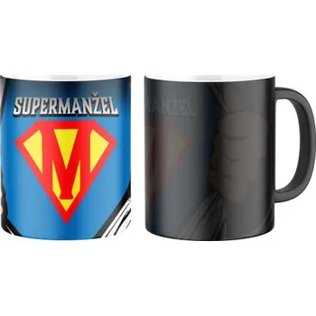 Magický keramický hrnek s potiskem Supermanžel - celopotisk
