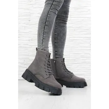 Dámská zimní obuv DnesObouvam.cz Šedé kotníkové boty HL-2027-5G Velikost: 36