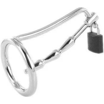 Slave4master The Humped Cock Trap, ocelový penis plug a erekční kroužek