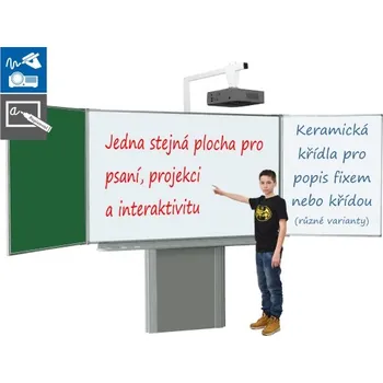 Kancelář Consulta Tabule 88" s křídly na stojanu + interaktivní ultra krátký projektor PRO-IP88SKUST