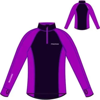 Dámská mikina TISPA ZIP dámská funkční mikina s krátkým zipem fuchsie/švestka M