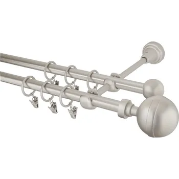 Garnýž Garnýž kovová 140 cm dvouřadá - dvojitá 16 Kalisto chrom mat